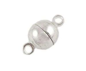 Magnetické zapínání 6 mm, stříbrná