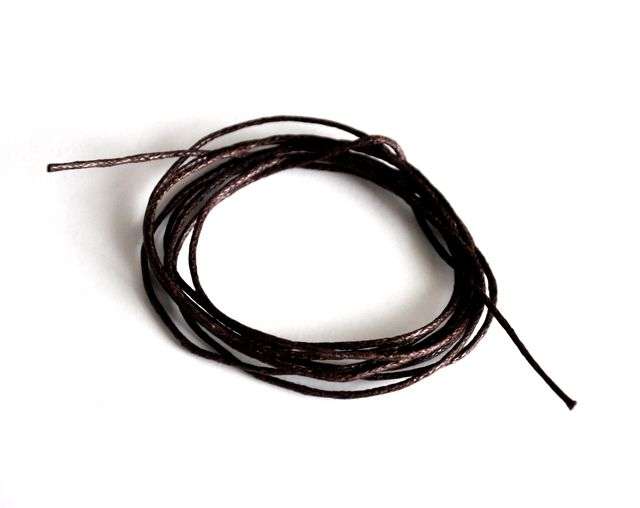 Voskovaná šňůra 0,7 m, 1 m, tmavě hnědá