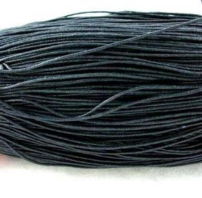 Voskovaná šňůra 0,7 mm, 1 m, černá