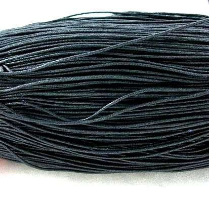 Voskovaná šňůra 0,7 mm, 1 m, černá