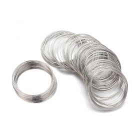 Paměťový drát 55x0,6 mm, 20 otoček, platinový