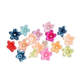 Perleťový mini zvonek 10x5 mm, 50 ks, mix barev