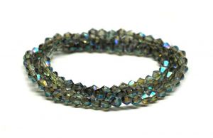 Skleněné sluníčko 4x4 mm, 118 ks, multi s AB pokovem