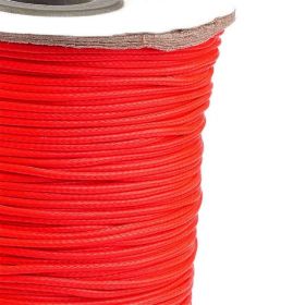Voskovaná šňůra lesklá 1 mm, cena za 1m, červenooranžová