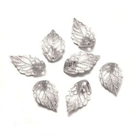 Přívěsek lístek z chirurgické oceli 304, 17,5x10 mm, 20 ks