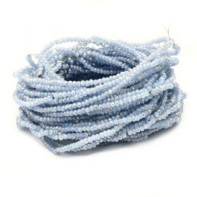 Slavík 2,5x1,5 mm, 186 ks, plnobarevná světle modrá s AB pokovem
