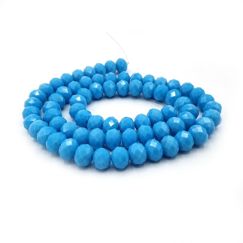 Slavík 8x6 mm, 72 ks, plnobarevná tyrkysová
