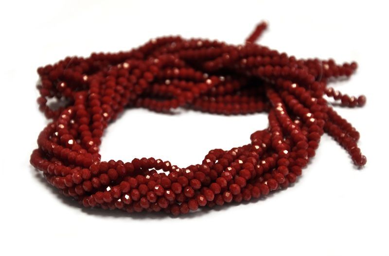 Slavík 6x4 mm, 98 ks, plnobarevná tmavě červená