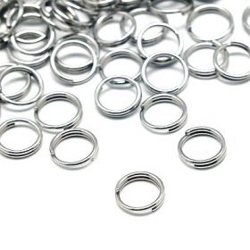 Dvojitý spojovací kroužek 5x1,4 mm, 100 ks, chirurgická ocel 304