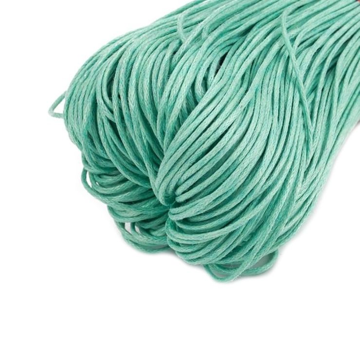 kopie Voskovaná šňůra 1 mm, 1 m, tmavý mentol