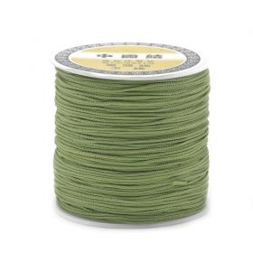 Polyesterová šňůra 0,8 mm, 1 metr, khaki zelená