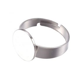 Prsten s ploškou k nalepení 10 mm, chirurgická ocel 304