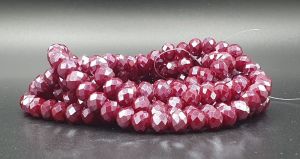 Slavík 6x4 mm, 82 ks, plnobarevná tmavě malinová s lustrovým pokovem