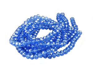 Slavík 6x4 mm, 94 ks, modrá s lustrovým pokovem
