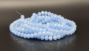 Slavík 8x6 mm, 68 ks, plnobarevná světle modrá s duhovým pokovem