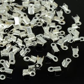 Koncovka na kůži  6x3x2,3 mm 100 ks, stříbrná