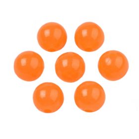 Akrylové luniniscenční korálky 6 mm, 50 ks, oranžová barva