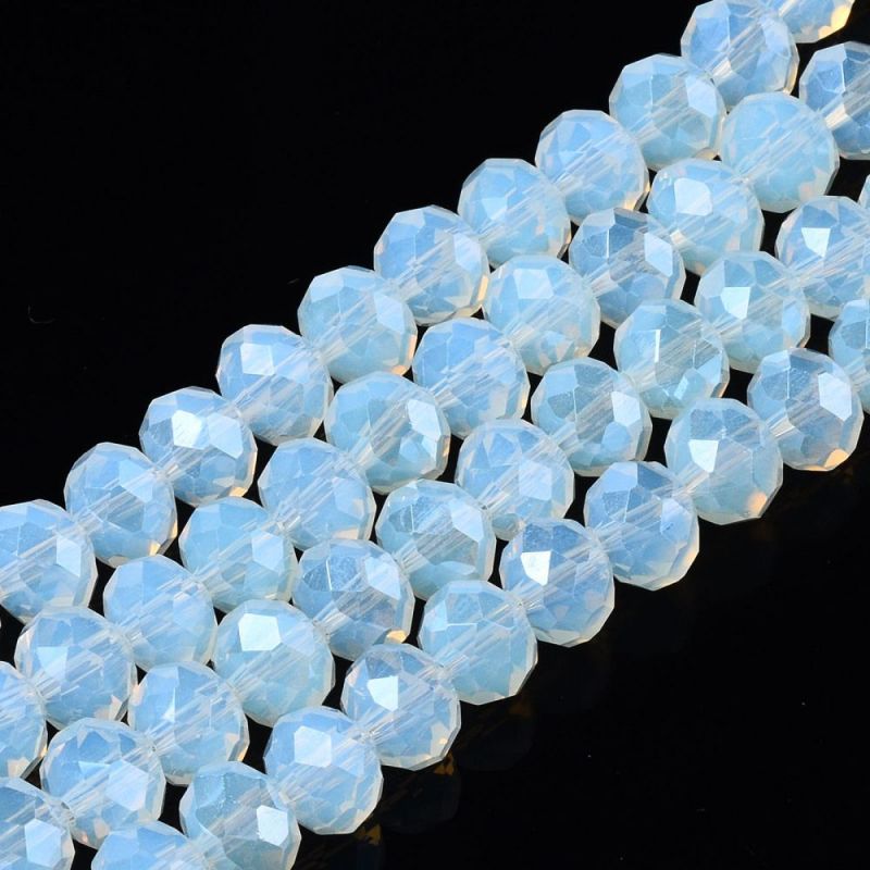 Slavík 6x4 mm, 66 ks, opalite s lustrovým pokovem