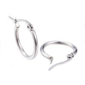 Náušnice kruhy 20x2 mm, chirurgická ocel 304, 2 ks