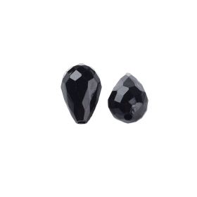 Akrylový drop 12x8 mm, 20 ks, černý