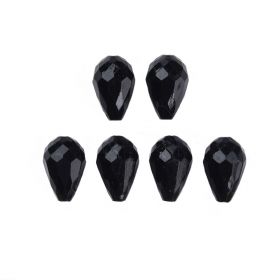 Akrylový drop 12x8 mm, 20 ks, černý