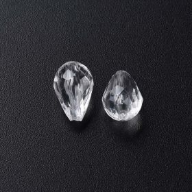 Akrylový drop 12x8 mm, 20 ks, čirý