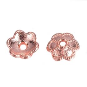 Kaplík 6x2 mm, 20 ks, růžová zlatá