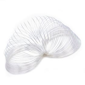 Paměťový drát 60x0,6 mm, 30 otoček, stříbrná barva