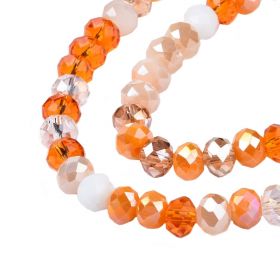 Slavík 6x5 mm, 85 ks, mix oranžová růžová