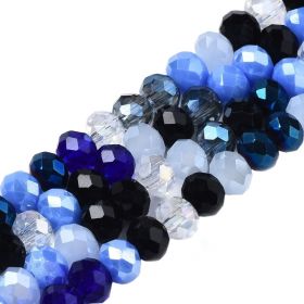 Slavík 6x5 mm, 85 ks, mix tmavě modrá