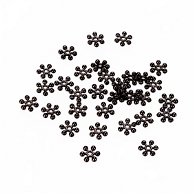 Květ s rameny 8 mm, 10 ks, černá