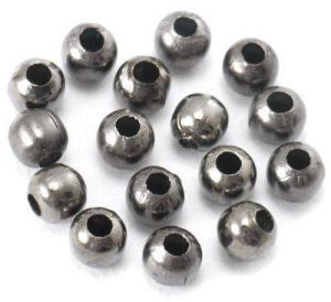 Korálek kovový 4 mm, 100 ks, černý