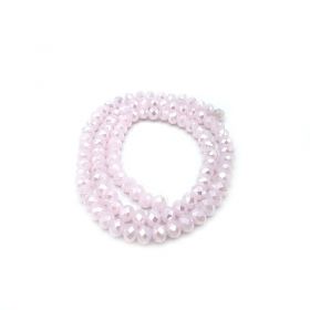 Slavík 6x4 mm, 84 ks, plnobarevná růžová s AB pokovem