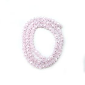 Slavík 6x4 mm, 84 ks, plnobarevná růžová s AB pokovem