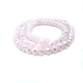 Slavík 6x4 mm, 84 ks, plnobarevná růžová s AB pokovem