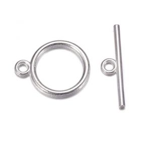 Americké zapínání 15x2 mm, stříbrná barva