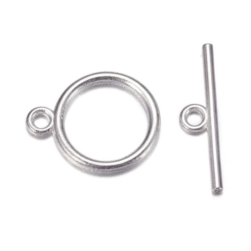 Americké zapínání 15x2 mm, stříbrná barva