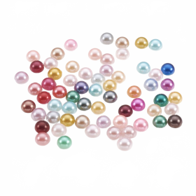 Akrylové kabošony 5x2,5 mm - imitace perly, 50 ks, mix barev