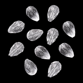 Akrylový drop 17x11mm, 20 ks, transparentní