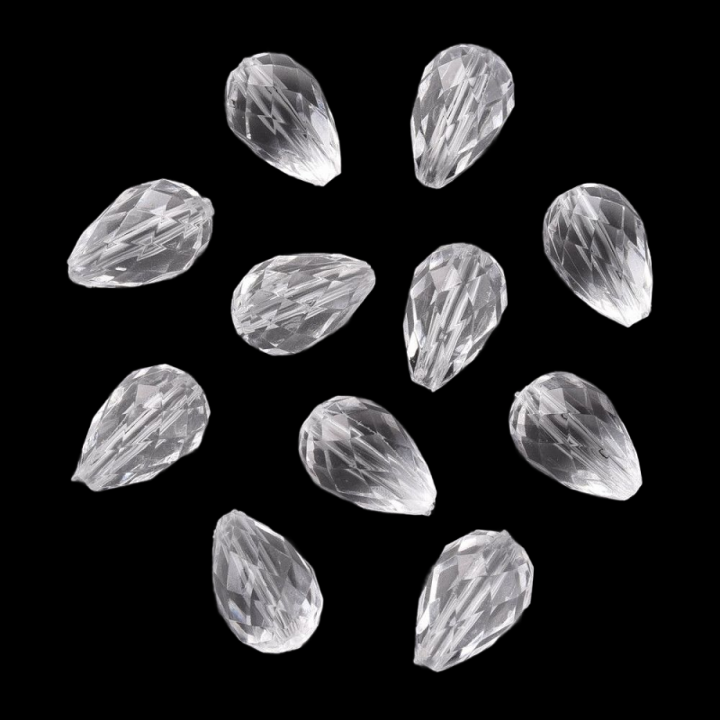 Akrylový drop 17x11mm, 20 ks, transparentní