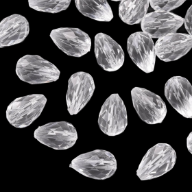 Akrylový drop 17x11mm, 20 ks, transparentní