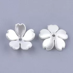 Akrylový květ 15x15 mm, 20 ks, perleťový