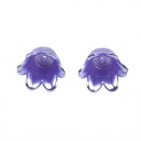 Akrylový zvonek 10x11 mm, 20 ks, perleťová fialová
