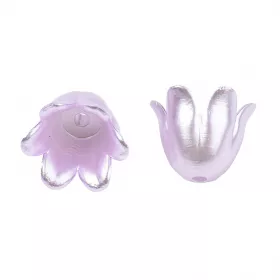 Akrylový zvonek 10x11 mm, 20 ks, perleťová lila
