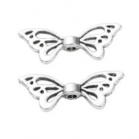 Andělská křídla 22x8x4 mm, 20 ks, starostříbro