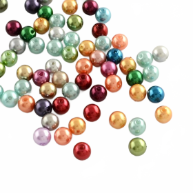 Imitace perel 8 mm,50 ks,mix barev