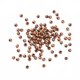 Korálek 2 mm, 100 ks, měděný
