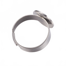 Prsten s ploškou k nalepení 12 mm, chirurgická ocel 304