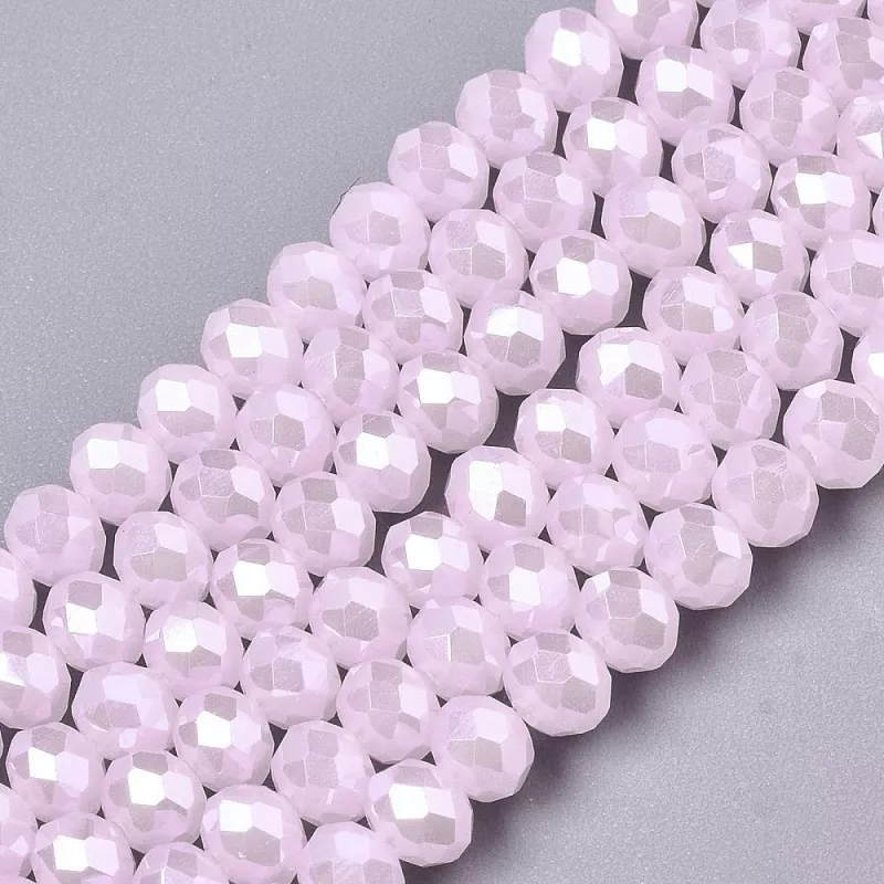Slavík 3x2 mm, 150 ks, plnobarevná růžová s lustrovým pokovem