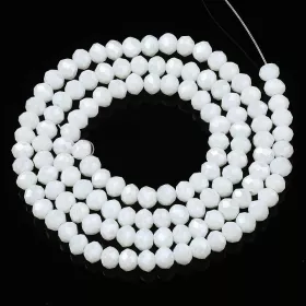 Slavík 3x2 mm, 156 ks, plnobarevná bílá s lustrovým pokovem